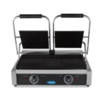 Contact Grill - Grooved - Double Grill Plate - 2 x 22cm - imagine 2