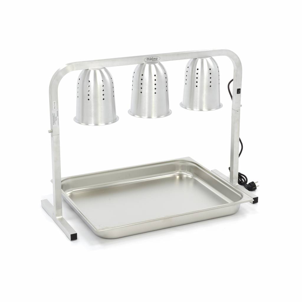 09362042-maxima-heating-lamp-triple-1.jpg Heating Lamp - 3 Lamps - incl 3 Lamps and 1 x 2/1 GN Container - imagine 1