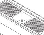 Dishwasher Table - 160 x 60cm - with Sink and Backsplash - incl Storage Shelf - imagine 2