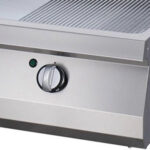 Heavy Duty Griddle - Half Grooved Chrome - Double Unit - 70cm Deep - Electric - imagine 4