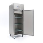 Fridge - 600L - 3 Adjustable Shelves (2/1 GN) - Stainless Steel - on Wheels - imagine 6