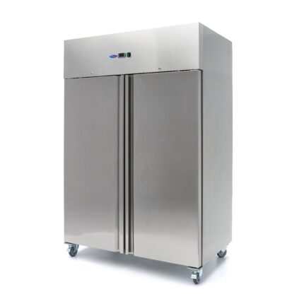Fridge - 1200L - 6 Adjustable Shelves (2/1 GN) - Stainless Steel - on Wheels