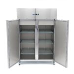 Fridge - 1200L - 6 Adjustable Shelves (2/1 GN) - Stainless Steel - on Wheels - imagine 2