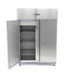 Fridge - 1200L - 6 Adjustable Shelves (2/1 GN) - Stainless Steel - on Wheels - imagine 4