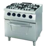 Heavy Duty Stove - 4 Burners - Double Unit - 70cm Deep - 31kW - Gas incl Oven