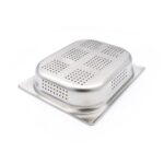 Gastronorm Container - 1/2 GN - 6,5cm Deep - Stainless Steel - Perforated - imagine 2