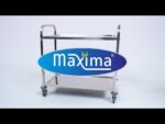 Stainless Steel Serving Trolley - 2 Shelves - imagine 6