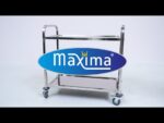 Stainless Steel Serving Trolley - 3 Shelves - imagine 6