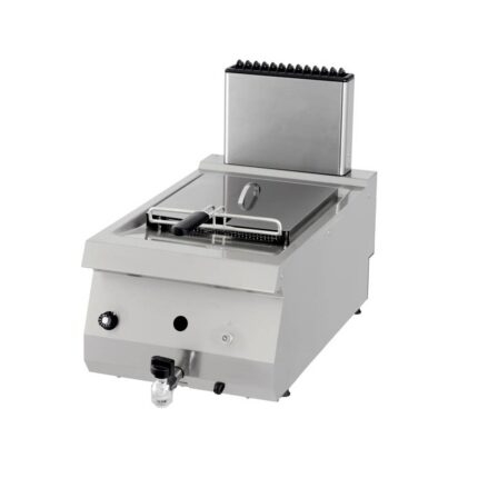 Heavy Duty Deep Fryer - 1 x 12L - Single Unit - 70cm Deep - with Drain Tap - Gas