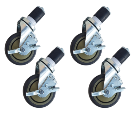 Worktable wheels 4 pcs - with brakes - 5 inch / 12.7 cm