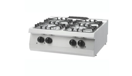 Heavy Duty Cooker - 4 Burners - Double Unit - 70cm Deep - 24kW - Gas