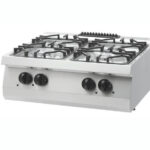Heavy Duty Cooker - 4 Burners - Double Unit - 70cm Deep - 30kW - Gas