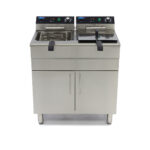 Deep Fryer - 2 x 16L - 2 Baskets - with Drain Tap and Stand - 400V - imagine 2