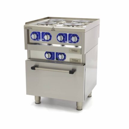 Commercial Grade Stove - 4 Burners - Electric - Double Unit - 60cm Deep - with Oven