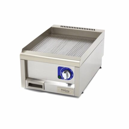 Commercial Grade Griddle - Grooved - Single Unit - 60cm Deep - Electric