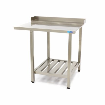 Dishwasher Table - 120 x 75cm - Right - with Backsplash and Storage Shelf