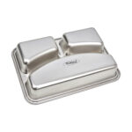 Plate - 3 Compartments - Stainless Steel - Dishwasher Safe - imagine 4