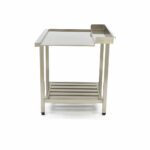 Dishwasher Table - 90 x 75cm - Left - with Backsplash and Storage Shelf - imagine 3