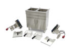 Deep Fryer - 2 x 16L - 2 Baskets - with Drain Tap and Stand - 400V - imagine 6