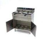 Deep Fryer - 2 x 16L - 2 Baskets - with Drain Tap and Stand - 400V - imagine 5