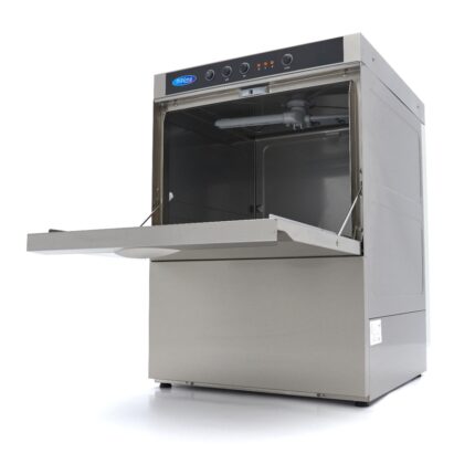 Undercounter Dishwasher - 50 x 50cm - with Drain, Rinse Aid and Soap Pumps - 400V