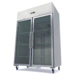 Fridge - 1200L - 6 Adjustable Shelves (2/1GN) - Stainless Steel - with Glass Door