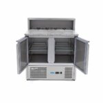 Pizza Prep Fridge - 90cm - 2 Doors - Fits 5 x 1/6 GN - incl Stainless Steel Cover - imagine 5