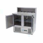 Pizza Prep Fridge - 90cm - 2 Doors - Fits 5 x 1/6 GN - incl Stainless Steel Cover - imagine 6