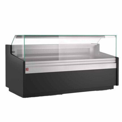 Ventilated counter display, with storage  - BLACK