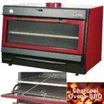 Charcoal oven-BBQ, GN 2/1 + GN1/1 (150 Kg/h)/Black