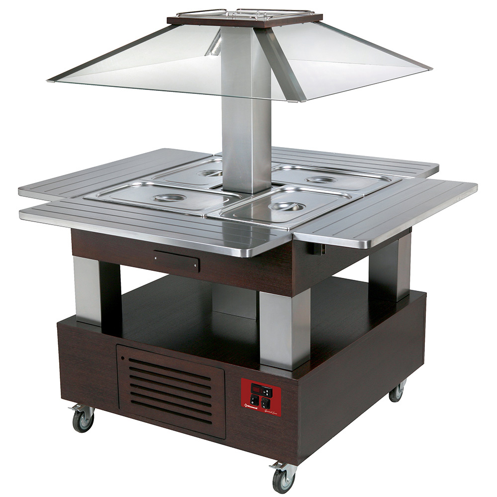 001-CSB4DB1-big.jpg Island Buffet - Refrigerated salad bar, 4x GN1/1-150 (Wengé wood) - imagine 1