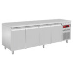 Ventilated refrigerated table, 4 doors GN 1/1, 550 Lit.