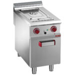 Electric bain marie 4x GN 1/3-150 mm, open cupboard