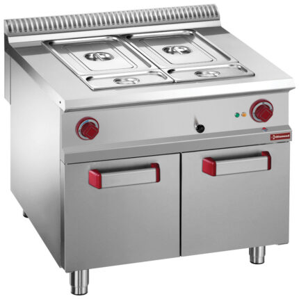Electric bain marie 8x GN 1/3-150 mm, open cupboard