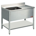 Sink 1 tank and 1 drain surface