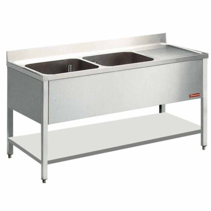 Sink 2 tanks and 1 drain surface