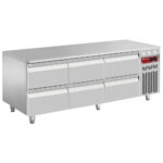 Refrigerated base, 6x1/2  drawers GN1/1- h 100 mm
