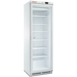 Freezer, static, glass door, 400 liters. white