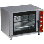 Electric convection oven, 5x EN (GN), automatic humidifier+Structure for plates 8 levels, base 5xEN (GN)+Undercarriage for ovens 5x EN(GN) with lower shelf