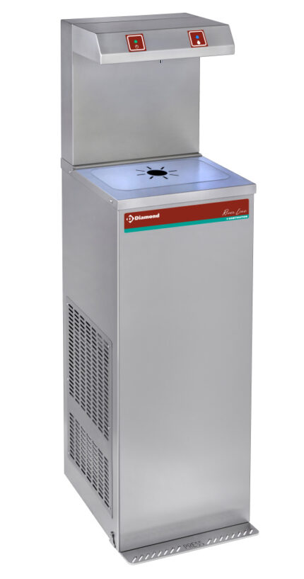 Pedal water cooler, stainless steel, 80 L/h