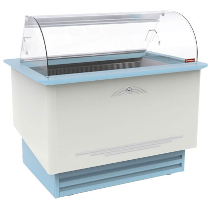Ice cream display case static, 10 trays 5 Lit, with reserve