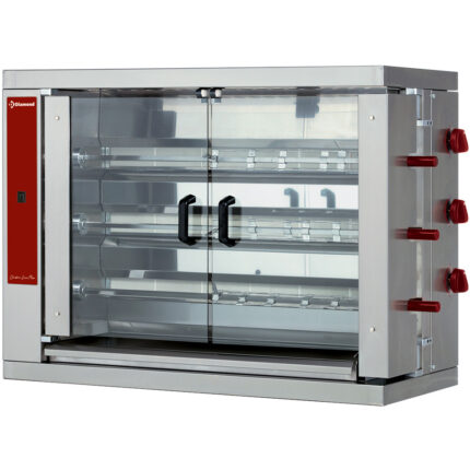 Gas chicken roaster, 3 spits (18 chicken)