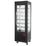 Panoramic display, 5 shelves, ventilated, 360 LT, Black