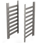 Structure for plates, 8 levels, for undercarriage+Undercarriage oven, with lower shelf