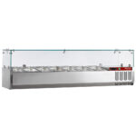 Refrigerated structure 7x GN 1/4 - 150 mm, with sneezeguard