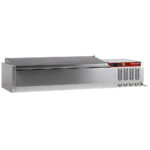 Topping shelf  4 x GN1/3-150mm, with stainless steel lid