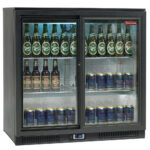 Ventilated bottle cooler, "Back Bar", 2 sliding doors
