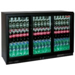 Ventilated bottle cooler, "Back Bar", 3 sliding doors