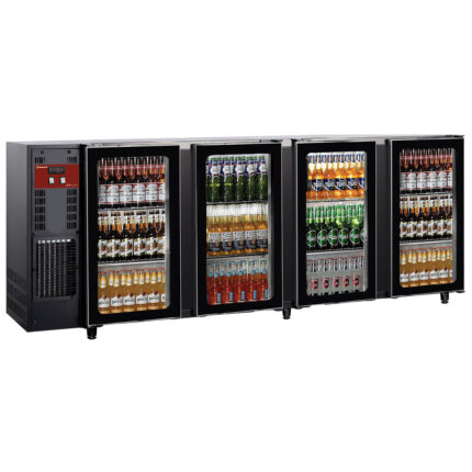 Back Bar Cooler 4 glass doors, 783 liters