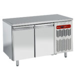 Refrigerated table, ventilated, 2 doors EN 600x400 + stainless